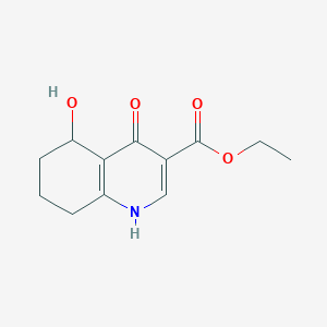 molecular formula C12H15NO4 B8665500 ethyl 5-hydroxy-4-oxo-5,6,7,8-tetrahydro-1H-quinoline-3-carboxylate 