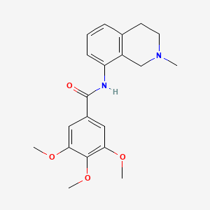 molecular formula C20H24N2O4 B8665559 Benzamide, N-(1,2,3,4-tetrahydro-2-methylisoquinolin-8-yl)-3,4,5-trimethoxy- CAS No. 37481-33-7