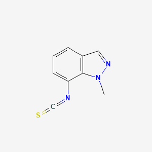 molecular formula C9H7N3S B8665604 1-Methyl-7-isothiocyanato-indazole CAS No. 41926-15-2