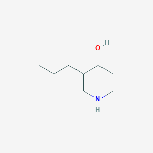 molecular formula C9H19NO B8665623 4-Hydroxy-3-isobutylpiperidine 