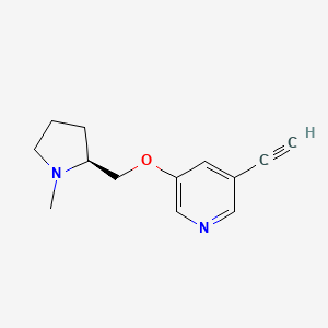 molecular formula C13H16N2O B8665707 Pyridine,3-ethynyl-5-[[(2S)-1-methyl-2-pyrrolidinyl]methoxy]-(9ci) CAS No. 820231-75-2
