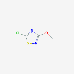 molecular formula C3H3ClN2OS B8665720 5-chloro-3-methoxy-1,2,4-thiadiazole 