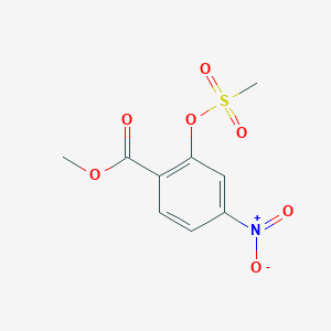 molecular formula C9H9NO7S B8665999 Methyl 2-[(methanesulfonyl)oxy]-4-nitrobenzoate CAS No. 95710-83-1