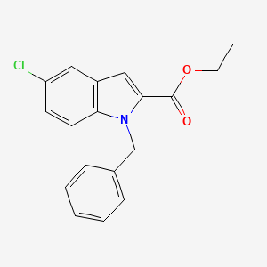molecular formula C18H16ClNO2 B8666005 Ethyl 1-benzyl-5-chloroindole-2-carboxylate CAS No. 95306-84-6