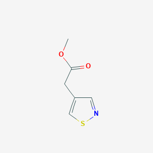 molecular formula C6H7NO2S B8666017 4-Isothiazoleacetic acid, methyl ester CAS No. 10271-83-7