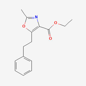 molecular formula C15H17NO3 B8666103 Ethyl 2-methyl-5-phenethyloxazole-4-carboxylate CAS No. 52115-99-8