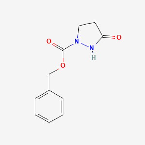 molecular formula C11H12N2O3 B8666105 benzyl 3-oxopyrazolidine-1-carboxylate 
