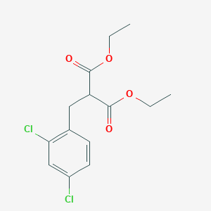 molecular formula C14H16Cl2O4 B8666183 Propanedioic acid, [(2,4-dichlorophenyl)methyl]-, diethyl ester CAS No. 61023-54-9