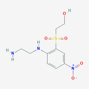 2-{2-[(2-Aminoethyl)amino]-5-nitrobenzene-1-sulfonyl}ethan-1-ol