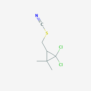 molecular formula C7H9Cl2NS B8666207 (2,2-Dichloro-3,3-dimethylcyclopropyl)methyl thiocyanate CAS No. 88438-18-0