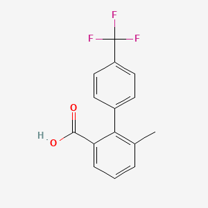 molecular formula C15H11F3O2 B8666226 [1,1'-Biphenyl]-2-carboxylic acid, 6-methyl-4'-(trifluoromethyl)- CAS No. 256397-61-2
