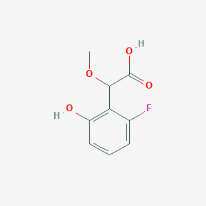 molecular formula C9H9FO4 B8666231 (2-Fluoro-6-hydroxyphenyl)(methoxy)acetic acid 