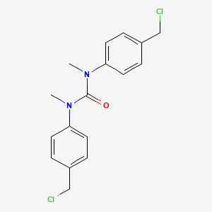 molecular formula C17H18Cl2N2O B8666251 N,N'-Bis[4-(chloromethyl)phenyl]-N,N'-dimethylurea CAS No. 111284-98-1