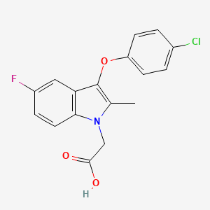 3-(4-Chlorophenoxy)-5-fluoro-2-methyl-1H-indole-1-acetic acid