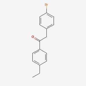 molecular formula C16H15BrO B8666276 2-(4-Bromophenyl)-1-(4-ethylphenyl)ethan-1-one CAS No. 62856-21-7