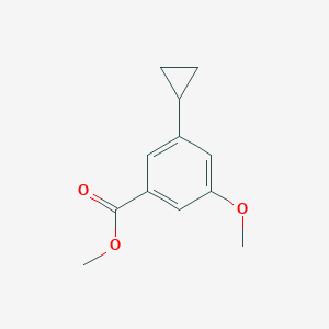 molecular formula C12H14O3 B8666283 methyl 3-cyclopropyl-5-methoxybenzoate 