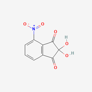 molecular formula C9H5NO6 B8666336 1H-Indene-1,3(2H)-dione, 2,2-dihydroxy-4-nitro- CAS No. 80960-26-5