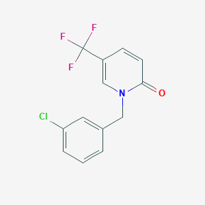 molecular formula C13H9ClF3NO B8666341 1-(3-chlorobenzyl)-5-(trifluoromethyl)pyridin-2(1H)-one 
