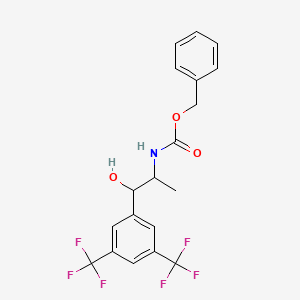 Carbamic acid, [(1S,2R)-2-[3,5-bis(trifluoromethyl)phenyl]-2-hydroxy-1-methylethyl]-, phenylmethyl ester (9CI)