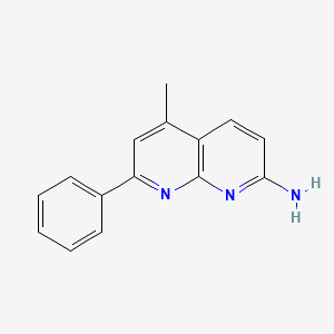 molecular formula C15H13N3 B8666395 5-Methyl-7-phenyl[1,8]naphthyridin-2-amine 