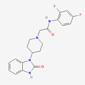 N-(2,4-difluorophenyl)-2-[4-(2-oxo-2,3-dihydro-1H-1,3-benzodiazol-1-yl)piperidin-1-yl]acetamide