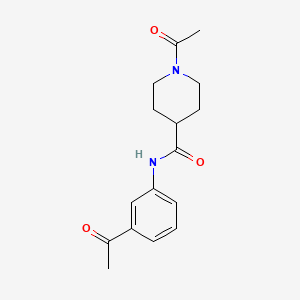1-acetyl-N-(3-acetylphenyl)piperidine-4-carboxamide