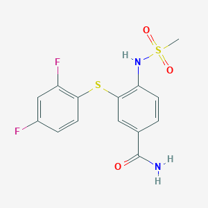 Benzamide, 3-[(2,4-difluorophenyl)thio]-4-[(methylsulfonyl)amino]-