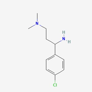 molecular formula C11H17ClN2 B8666517 1-(4-chlorophenyl)-N3,N3-dimethylpropane-1,3-diamine 