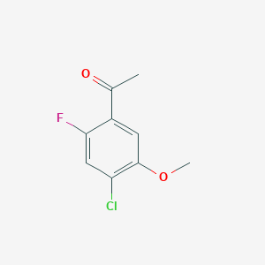 molecular formula C9H8ClFO2 B8666554 1-(4-Chloro-2-fluoro-5-methoxyphenyl)ethanone 