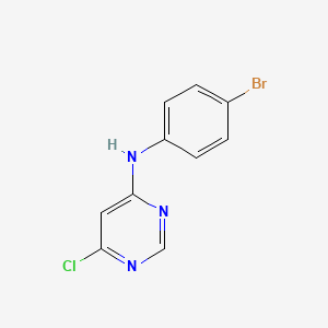 molecular formula C10H7BrClN3 B8666594 4-Chloro-6-(4-bromoanilino)pyrimidine 