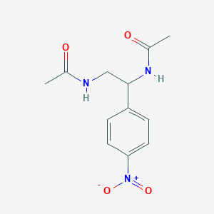 molecular formula C12H15N3O4 B8666656 Acetamide, N,N'-[1-(4-nitrophenyl)-1,2-ethanediyl]bis- CAS No. 53641-62-6
