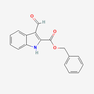 molecular formula C17H13NO3 B8666843 benzyl 3-formyl-1H-indole-2-carboxylate 