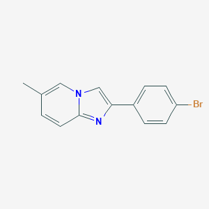molecular formula C14H11BrN2 B086669 2-(4-Bromophenyl)-6-methylimidazo[1,2-a]pyridine CAS No. 1023-01-4