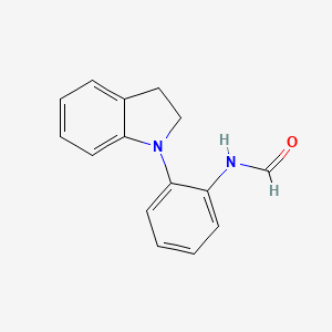 molecular formula C15H14N2O B8666938 N-[2-(2,3-Dihydro-1H-indol-1-yl)phenyl]formamide CAS No. 71971-50-1