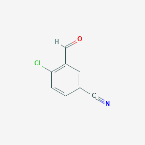 molecular formula C8H4ClNO B008667 4-Chloro-3-formylbenzonitrile CAS No. 105191-41-1