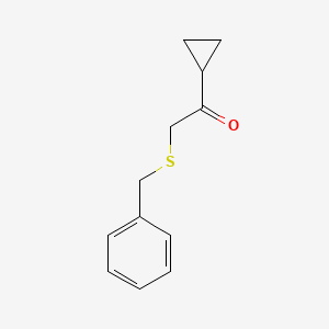 molecular formula C12H14OS B8667012 2-Benzylsulfanyl-1-cyclopropyl-ethanone 