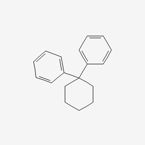 molecular formula C18H20 B8667039 Benzene, 1,1'-cyclohexylidenebis- CAS No. 21113-55-3