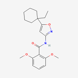 molecular formula C20H26N2O4 B8667131 N-(5-(1-Ethylcyclohexyl)isoxazol-3-yl)-2,6-dimethoxybenzamide CAS No. 82558-52-9