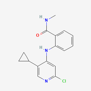 molecular formula C16H16ClN3O B8667355 2-[(2-chloro-5-cyclopropylpyridin-4-yl)amino]-N-methylbenzamide 
