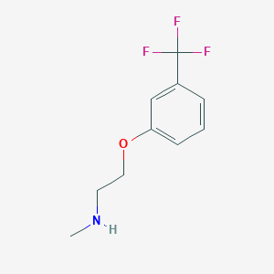 molecular formula C10H12F3NO B8667370 Ethanamine, N-methyl-2-[3-(trifluoromethyl)phenoxy]- 