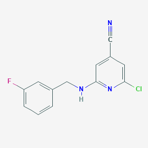 2-Chloro-6-(3-fluorobenzylamino)isonicotinonitrile