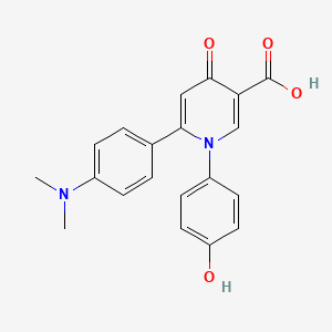 3-Pyridinecarboxylic acid, 1,4-dihydro-6-(4-(dimethylamino)phenyl)-1-(4-hydroxyphenyl)-4-oxo-