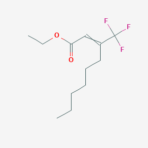 molecular formula C12H19F3O2 B8667442 Ethyl 3-(trifluoromethyl)non-2-enoate CAS No. 138863-65-7