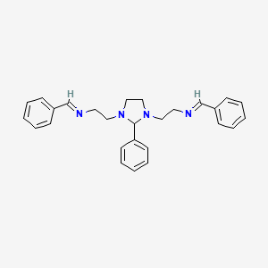 1,3-Imidazolidinediethanamine, 2-phenyl-N,N'-bis(phenylmethylene)-