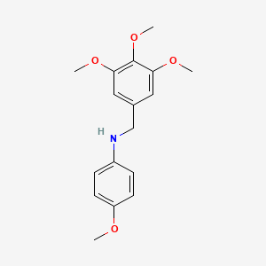molecular formula C17H21NO4 B8667475 4-Methoxy-N-(3,4,5-trimethoxybenzyl)aniline CAS No. 134029-85-9