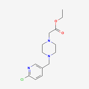 Ethyl 2-(4-((6-chloropyridin-3-yl)methyl)piperazin-1-yl)acetate