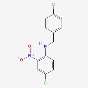 4-Chloro-N-[(4-chlorophenyl)methyl]-2-nitroaniline