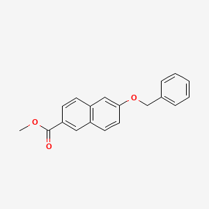 molecular formula C19H16O3 B8667563 6-Benzyloxynaphthalene-2-carboxylic acid methyl ester CAS No. 114804-76-1