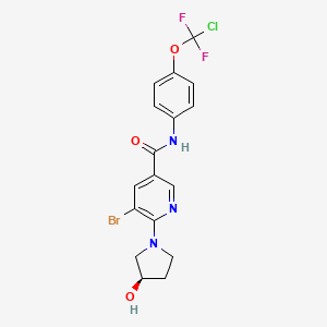 (R)-5-Bromo-N-(4-(chlorodifluoromethoxy)phenyl)-6-(3-hydroxypyrrolidin-1-yl)nicotinamide