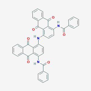 molecular formula C42H25N3O6 B086676 Benzamide, N,N'-[iminobis(9,10-dihydro-9,10-dioxo-4,1-anthracenediyl)]bis- CAS No. 128-79-0